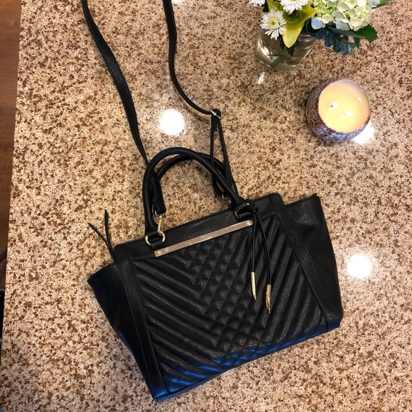 Carlos Santana Handbags - Black leather satchel/tote purse